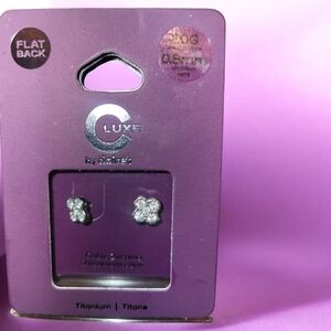 Claire's Luxe Cubic Zirconia Flower Stud Earrings